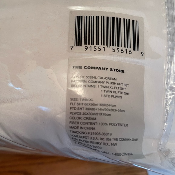 The Company Store Bedding The Company Store Plush Twin Xl Sheet Set